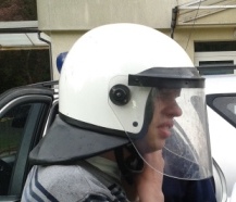 zdjcie Patryk w policyjnym hemnie