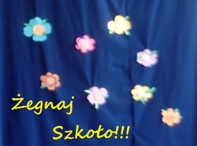 kwiatki i napis